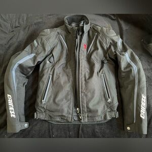 Dainese Stream Line D-Dry Motorcycle Jacket, Black, Size 44